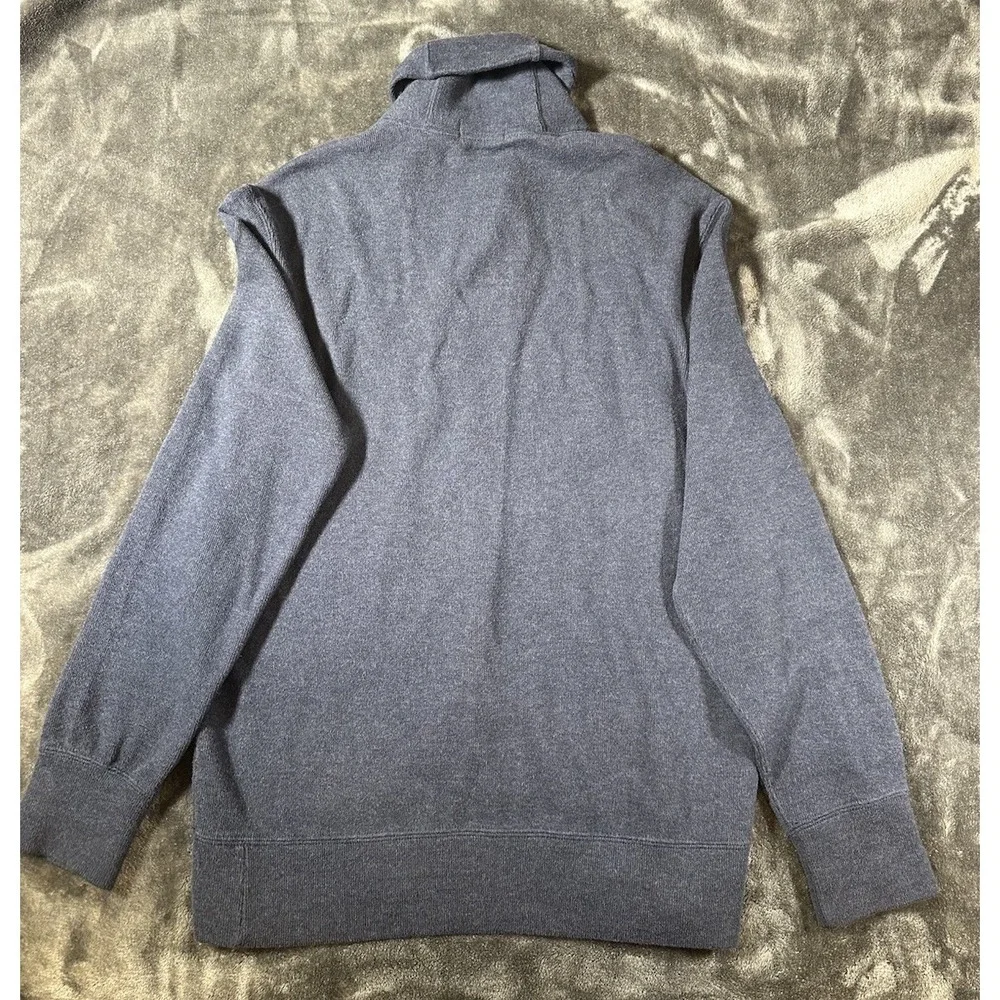 POLO Ralph Lauren Sweater Mens Gray Large 100% Cotton‎ 2 Button Collar Neck